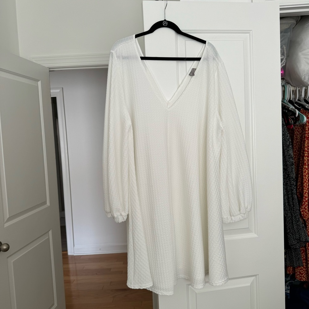 ASOS white sleeved mini dress